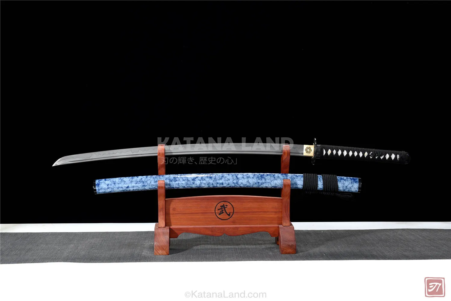 Purple Samurai Katana with BO-HI Design