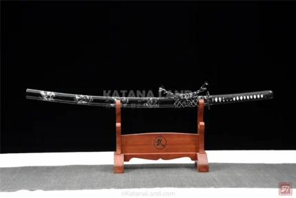 Kaze no Yari Katana with Damascus steel blade