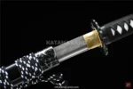 Unique black blade samurai katana with historical significance