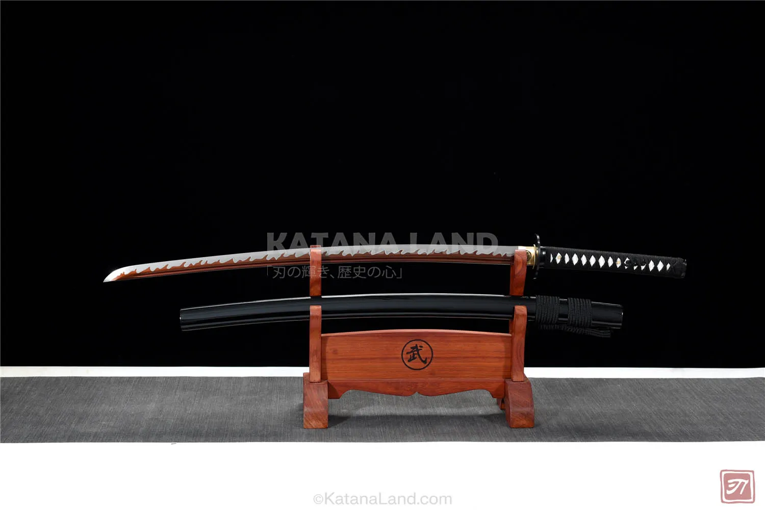 Black Samurai Katana with BO-HI