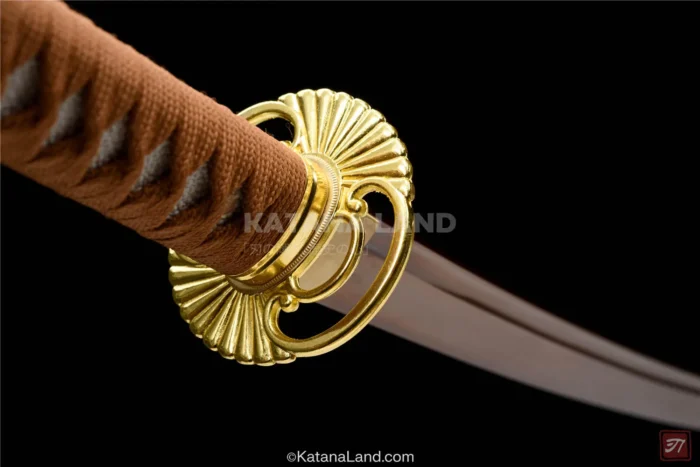 Elegant Gold Katana with BO-HI Features