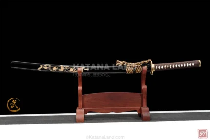 Kikyo no Tachi black katana with manganese blade