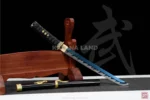 Elegant Golden Serpent Design Wakizashi Sword