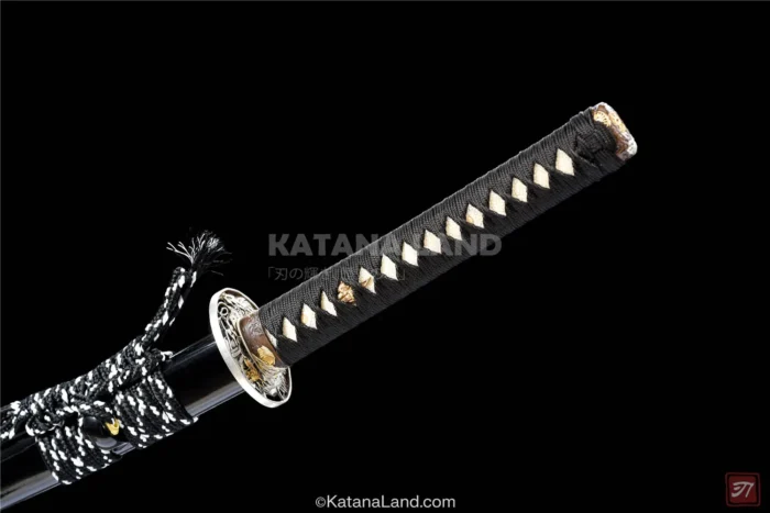 Traditional black Japanese Katana swords