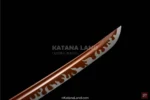 High-quality red katana with manganese blade