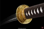 High-quality Samurai katana with intricate Hamon pattern