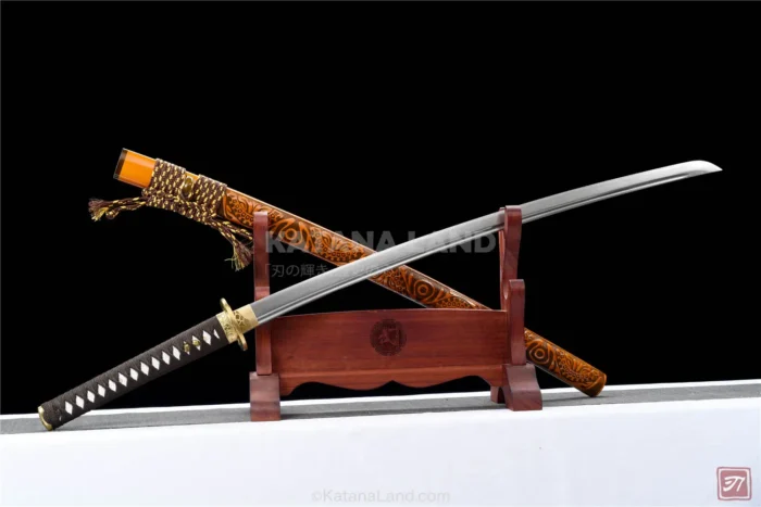 Unique Orange katana sword inspired by Orochimaru