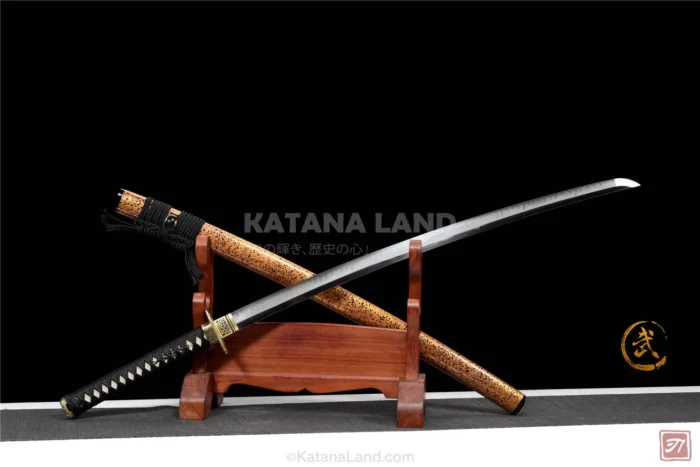 Elegant Gold Blade Samurai Katana