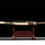 Tachiwaki katana with Damascus steel blade