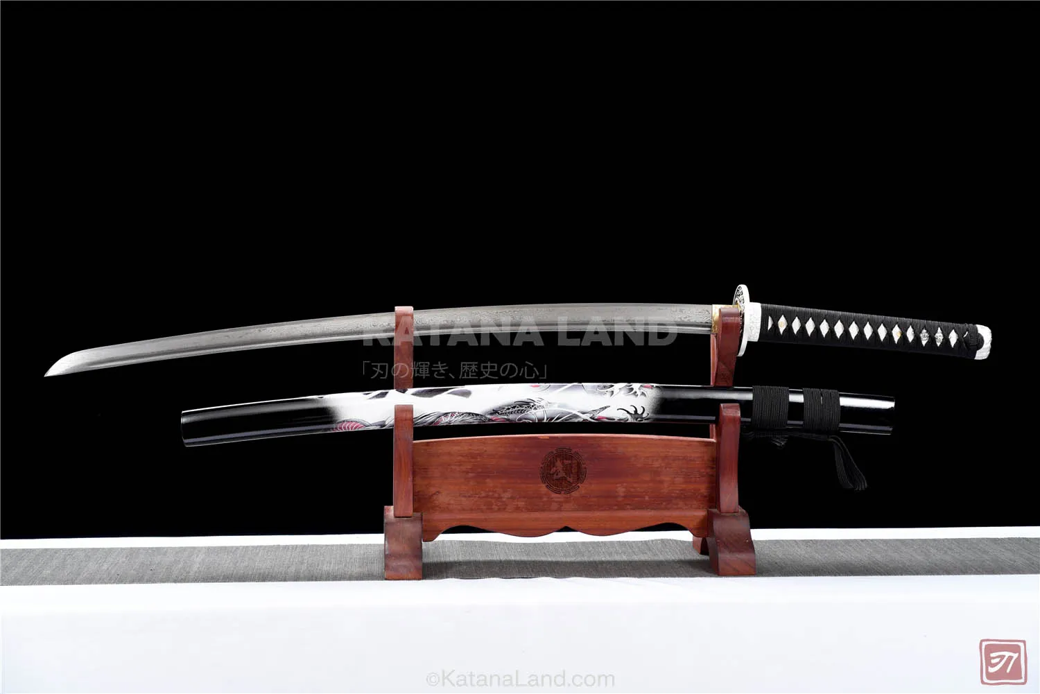 White samurai katana featuring BO-HI