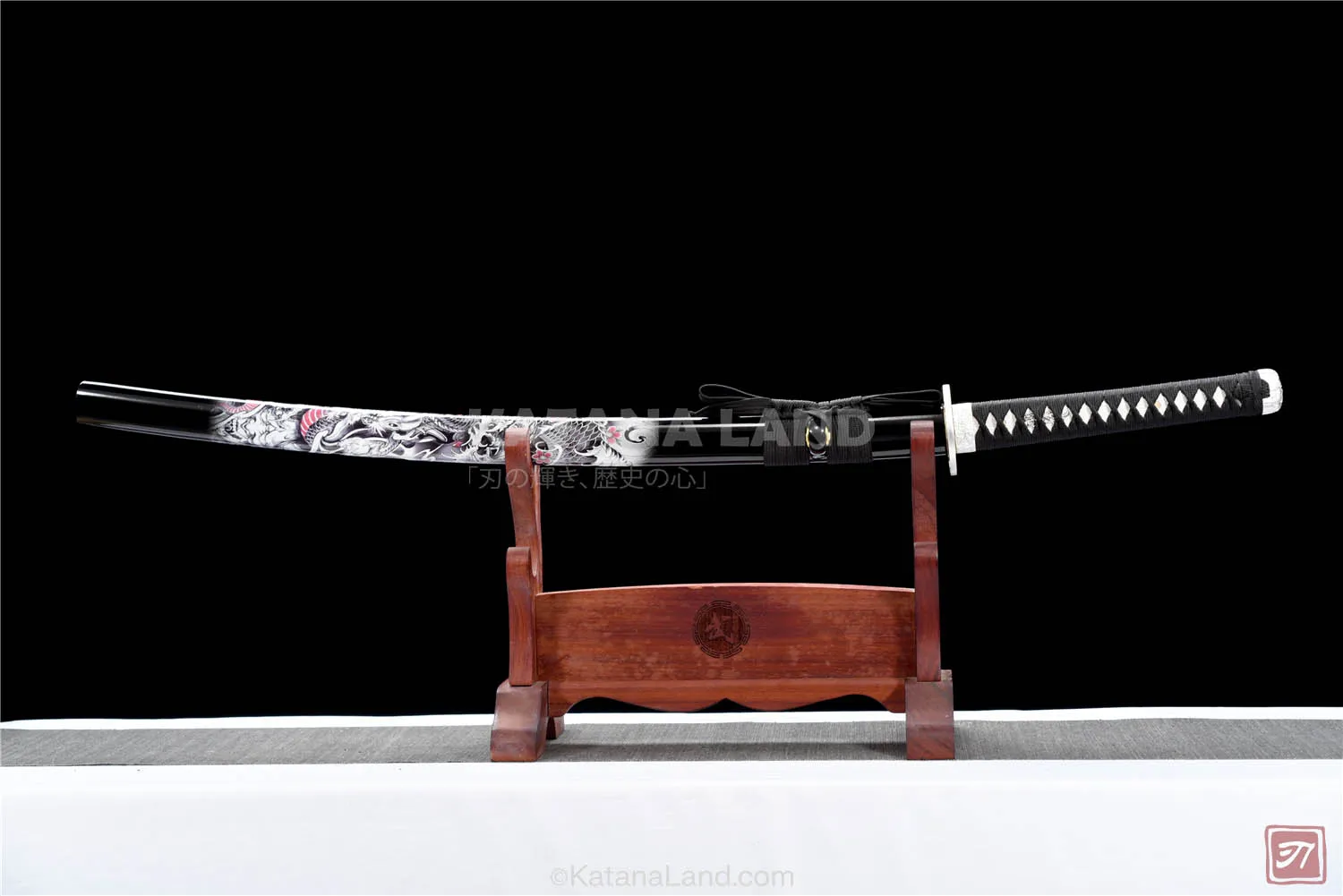 Yenryū Katana with Damascus steel blade