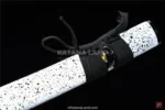 Authentic samurai katana with distinctive Hamon