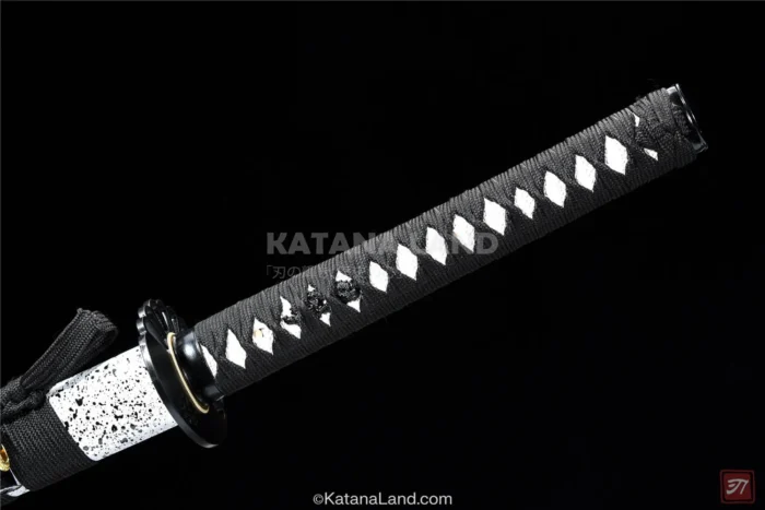 Beautifully designed white katana sword in Damascus steel