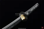 Traditional white katana sword made of Damascus steel