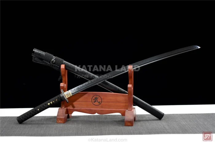 Elegant Kuro Tsubasa katana in black finish