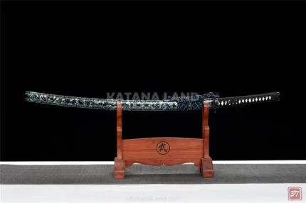 Yamamoto Kurogane katana with Damascus steel blade