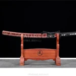 Crimson Kunoichi Katana with T10 Steel Blade