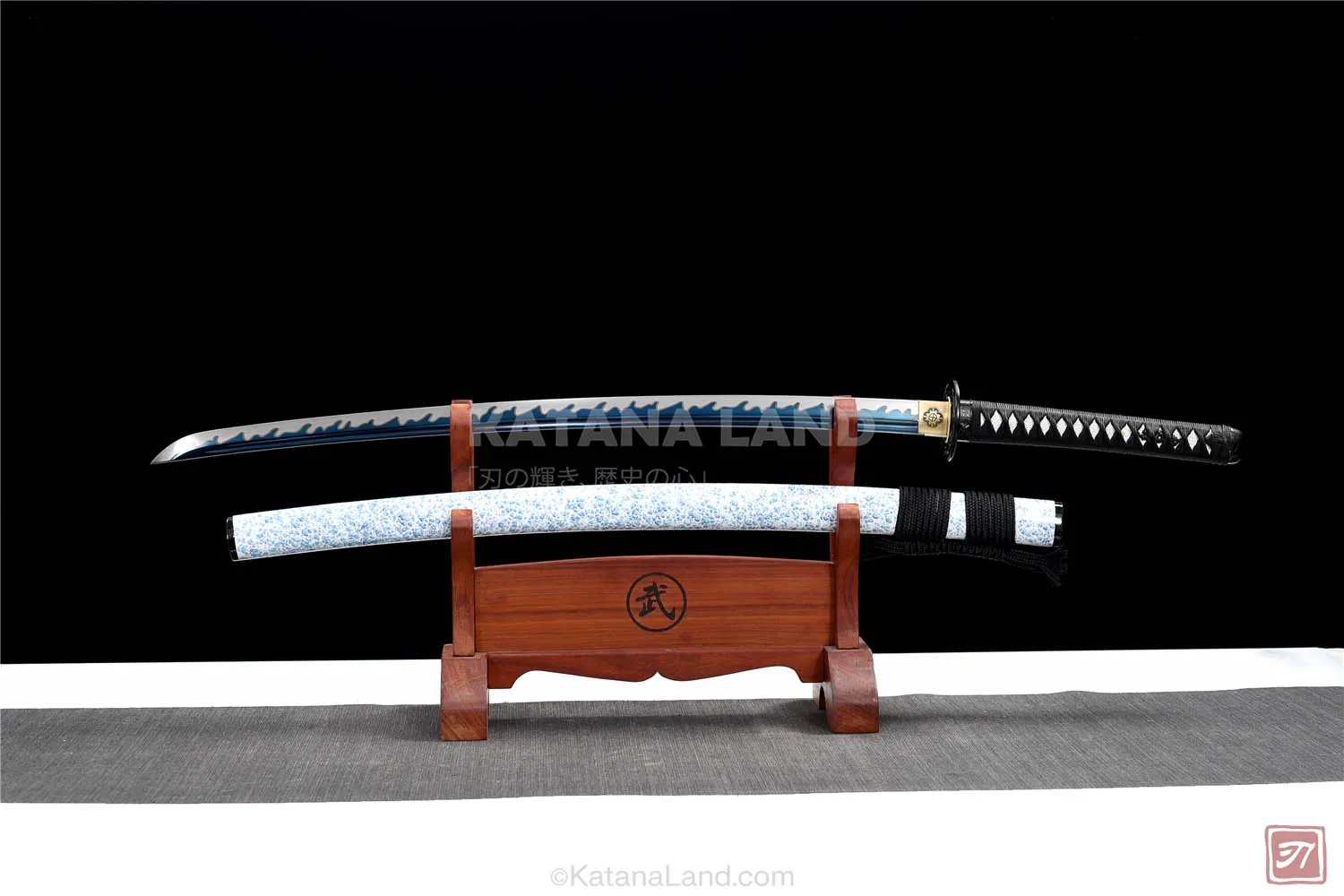 Blue Samurai Katana with BO-HI