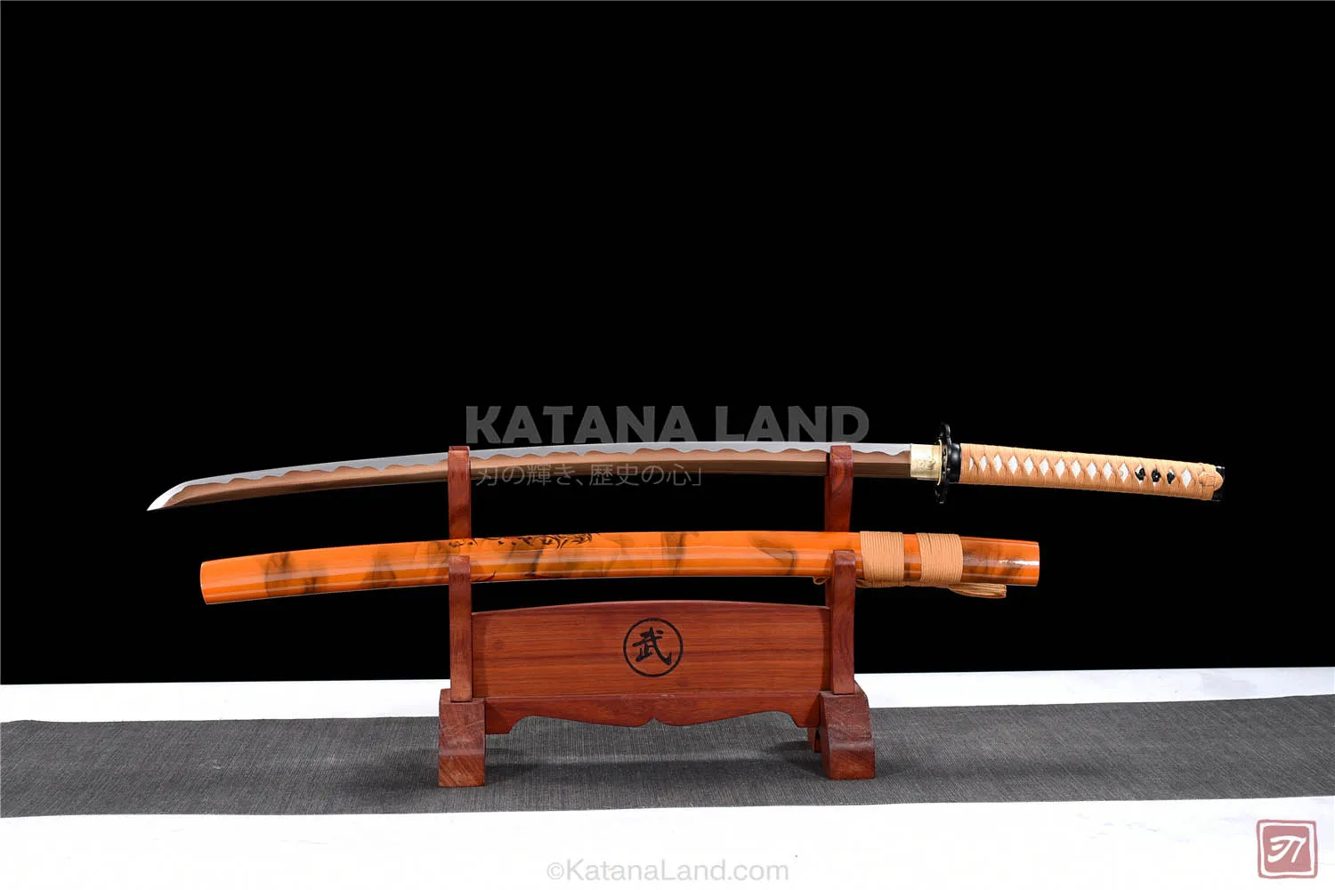 Orange Samurai Katana featuring unique design