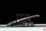 Authentic Black Katana with Unique Hamon Pattern
