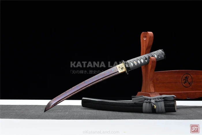 Black Samurai Katana Featuring BO-HI and Hamon