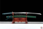 Green Samurai Katana with Hamon