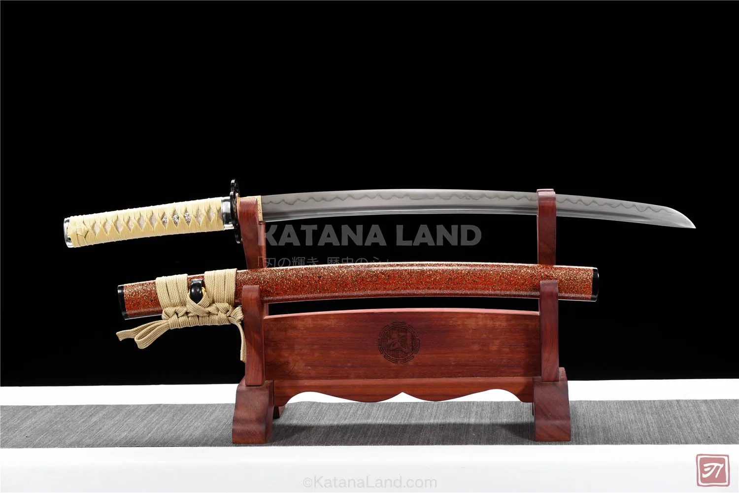 Red Samurai Katana Featuring BO-HI Design