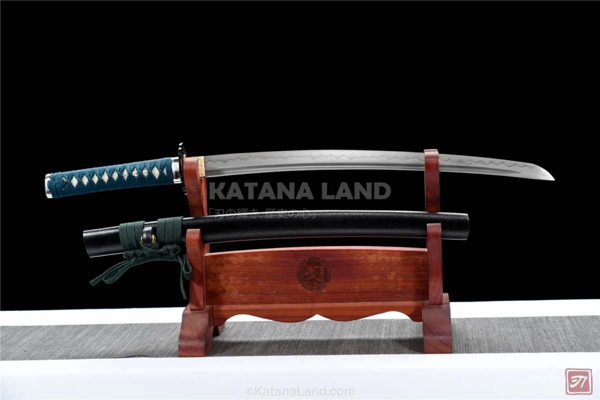 Black Samurai Katana Featuring BO-HI Design