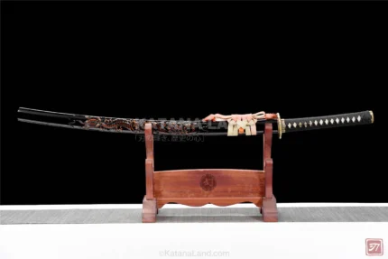 Tenrai Majin katana with Damascus steel blade