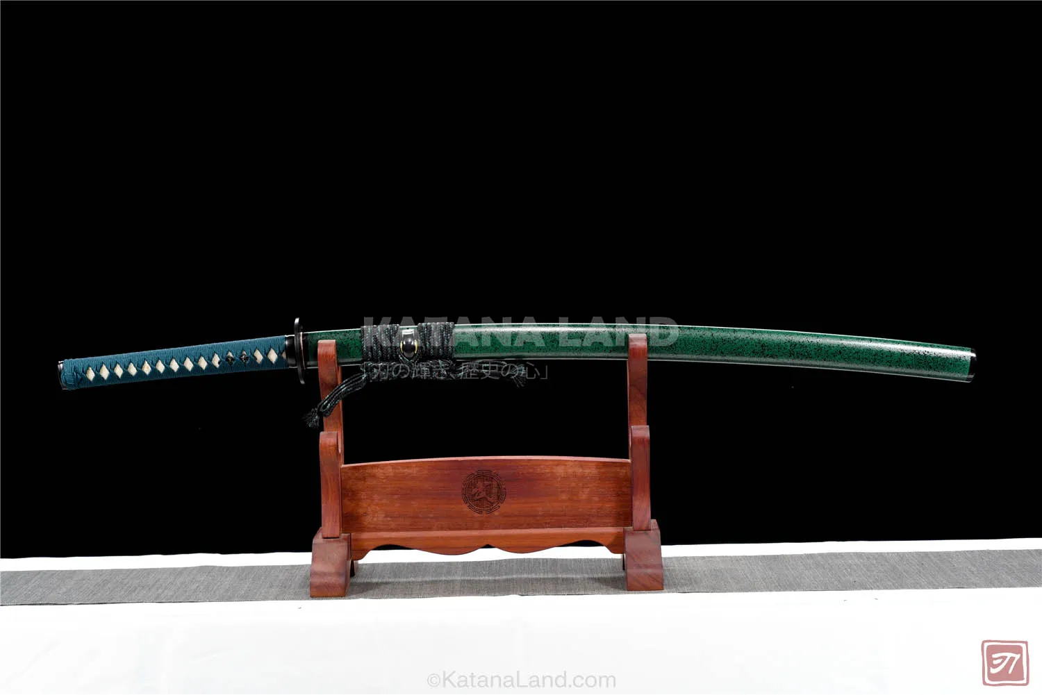 Emerald Oni Katana with High Carbon Steel Blade