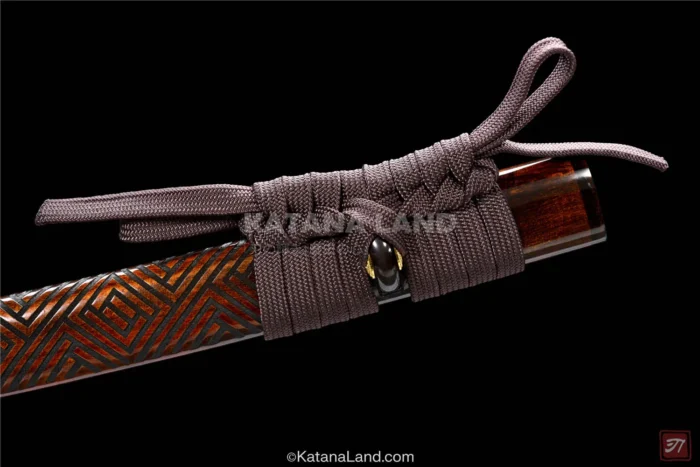 Exquisite Red Samurai Sword with Hamon