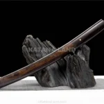 Ebony Katana "Kurohana" with Damascus steel blade