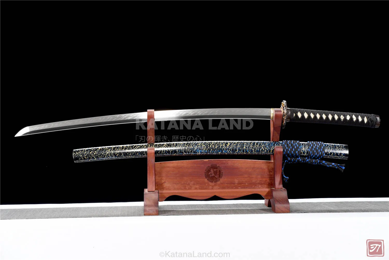 Black Samurai Katana with Hamon