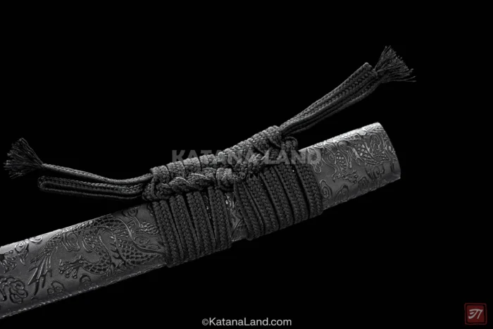 Premium Damascus steel katana with authentic features