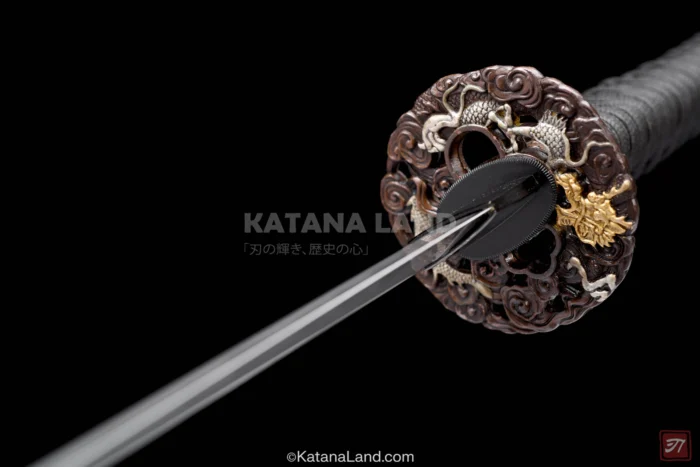 Traditional katana with exquisite Hamon pattern