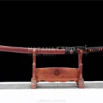 Tachiwaki Akamaru samurai katana with red spring steel blade