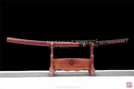 Tachiwaki Akamaru samurai katana with red spring steel blade