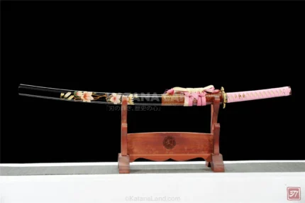 Tōgenkyō no Tachi samurai katana with Damascus steel blade