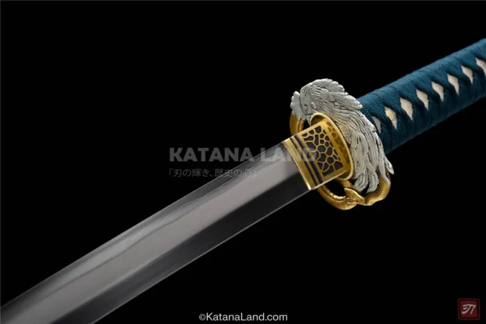 Stylish black katana for display