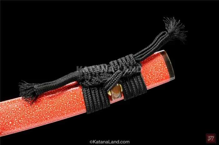 Decorative red Shishi Kiri Tanto sword