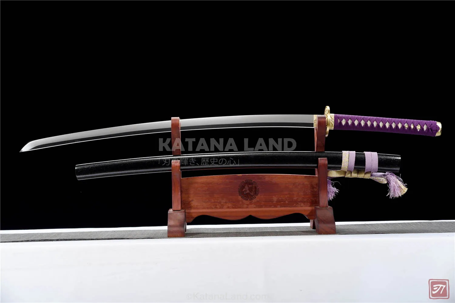 Black Samurai Katana with Mirror Finish