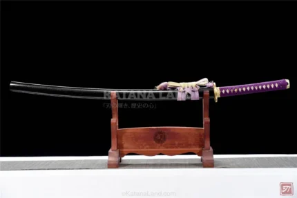 Mirrored Amethyst Katana with High-Speed Steel Blade