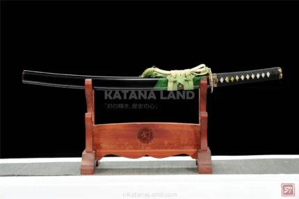 Shishi Zan Wakizashi katana with Damascus steel blade
