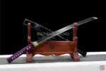 Elegant Black Katana Sword Featuring T10 Steel