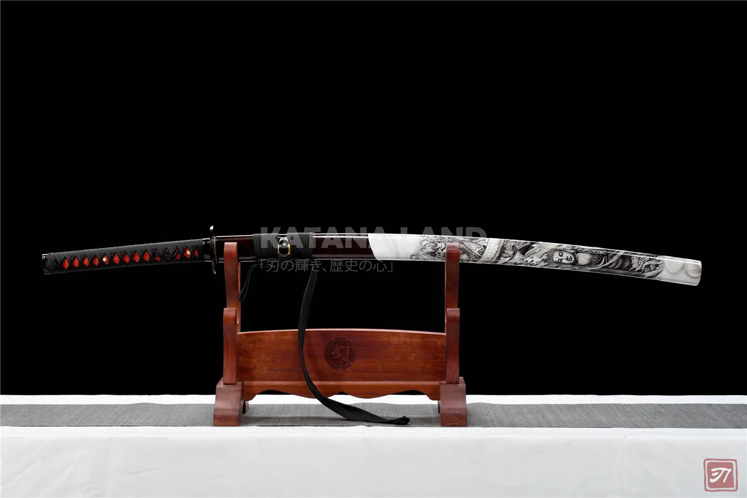 Crimson Vajrapani Katana with Spring Steel Blade