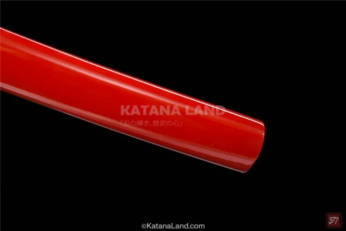 Unique red blade katana with samurai heritage