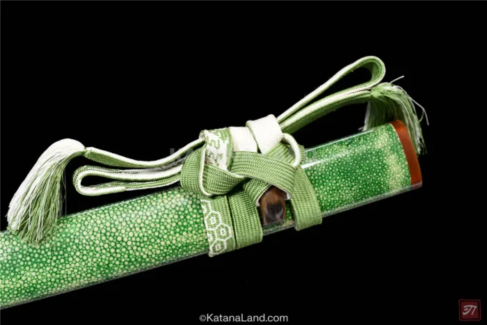 Durable T10 Steel Katana with a Green Finish