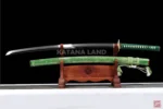 Green Samurai Katana featuring Hamon