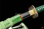 Green T10 Steel Samurai Sword with Unique Features