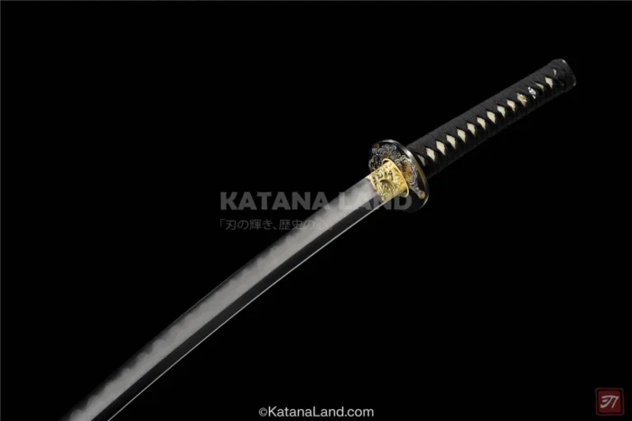 Hamon Pattern on Black Katana